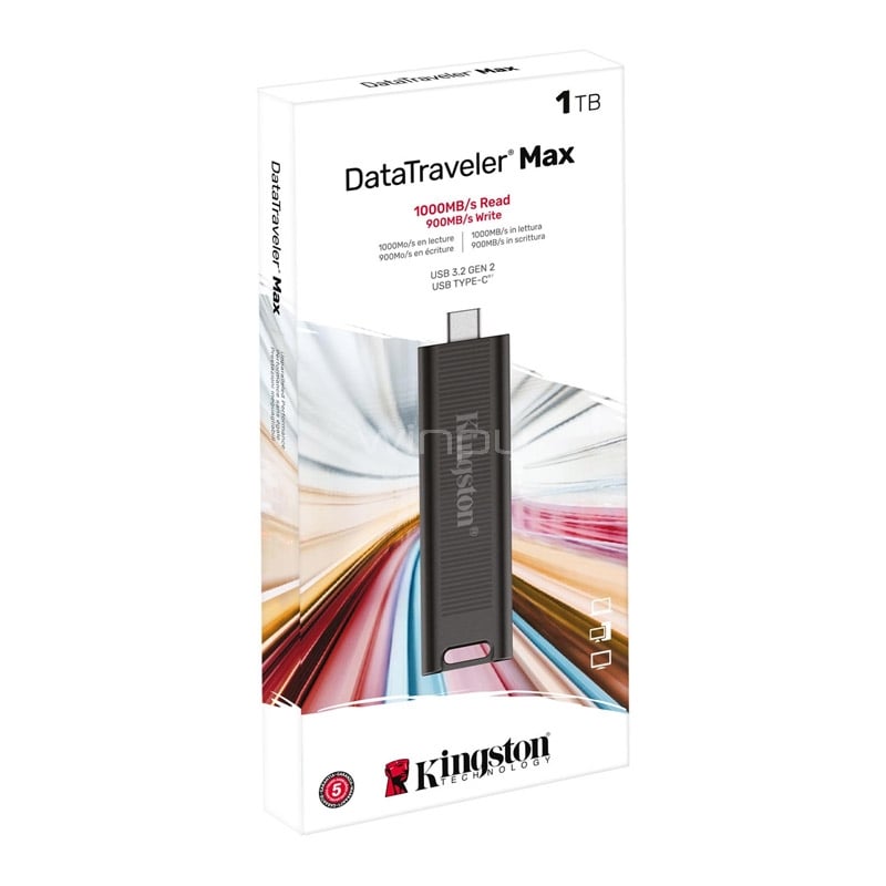 Pendrive Kingston DataTraveler Max de 1TB (USB-C, USB 3.2 Gen, 2.900 MB/s)