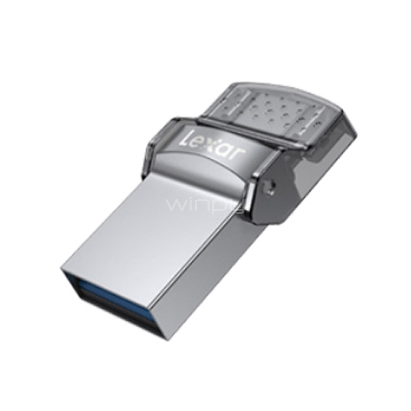 Pendrive Lexar JumpDrive de 128GB (USB-C/USB-A, USB 3.0, Negro)