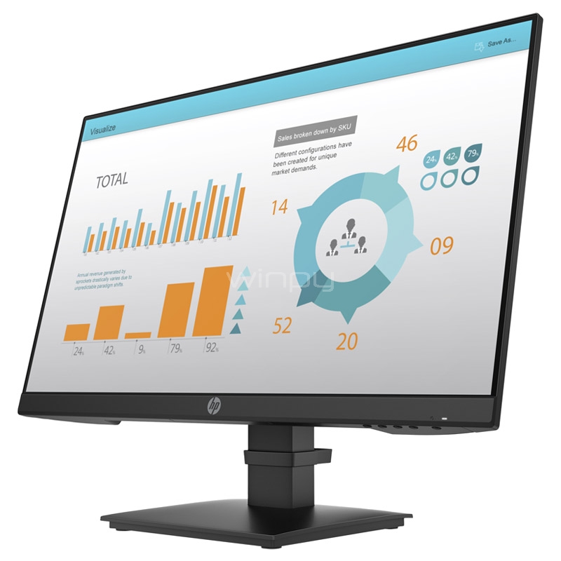 Monitor HP P24 G4 de 23.8“ (IPS, Full HD, 5ms, HDMI/VGA, VESA)