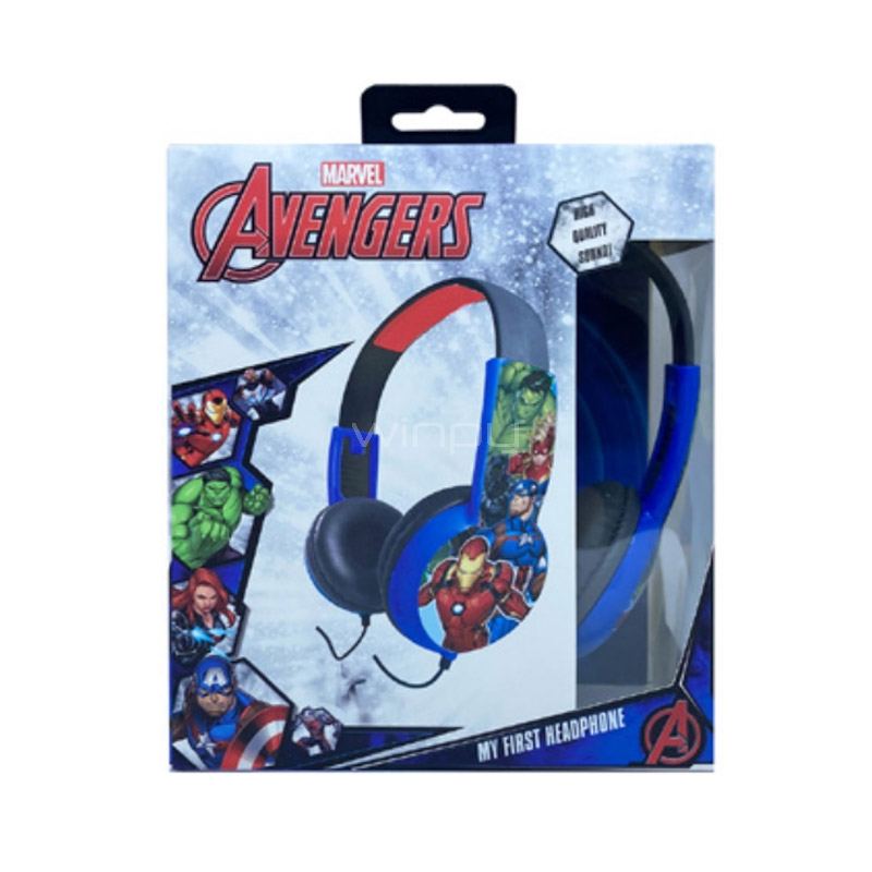 Audífonos Marvel Avengers para preescolares (Jack 3.5mm)