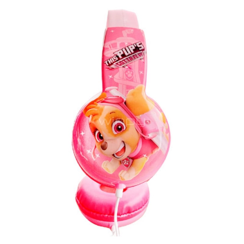 Audífonos Nickelodeon Paw Patrol para preescolares (Jack 3.5mm, Rosado)