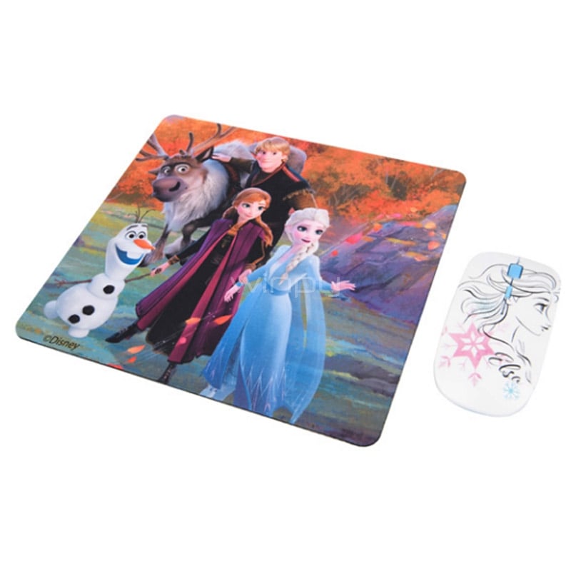 Kit MousePad + Mouse Disney Inalámbrico (Frozen)