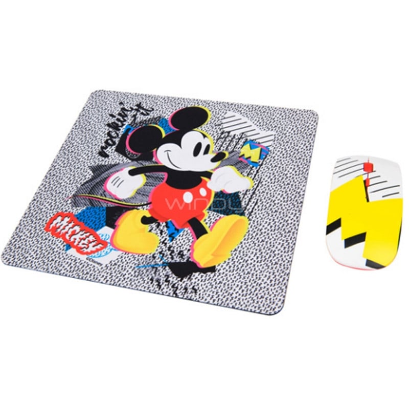 Kit MousePad + Mouse Disney Inalámbrico (Mickey)
