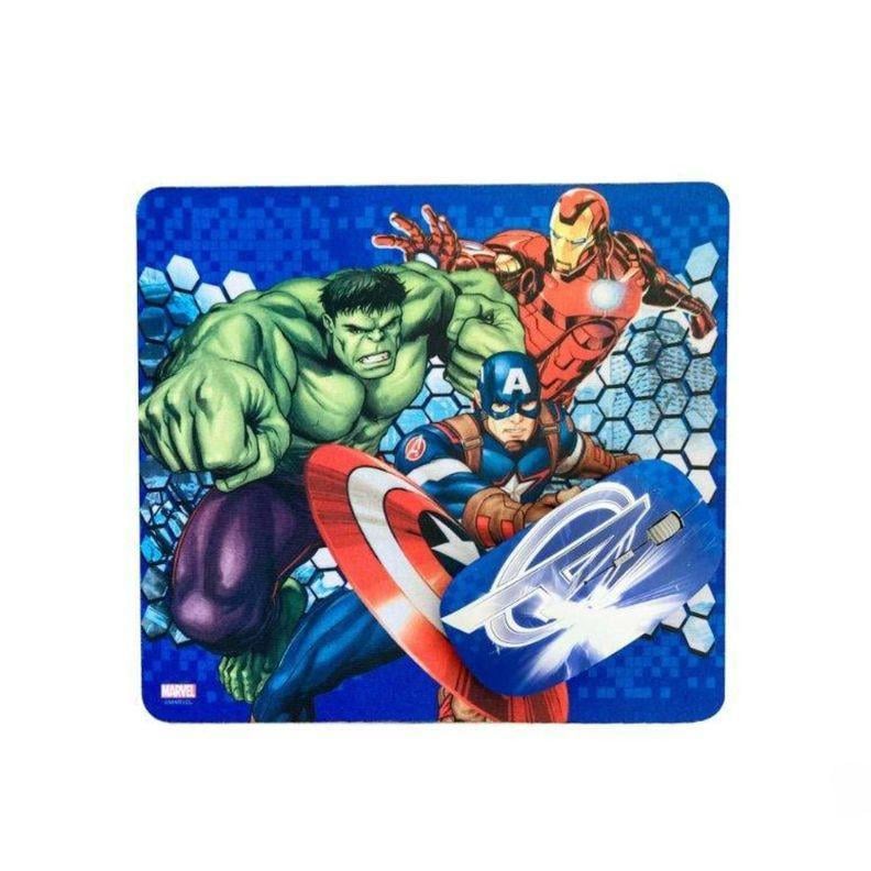 Kit MousePad + Mouse Marvel Inalámbrico (Avengers)