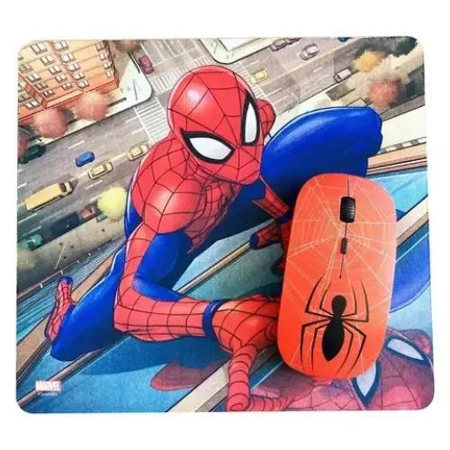 Kit MousePad + Mouse Marvel Inalámbrico (Spiderman)