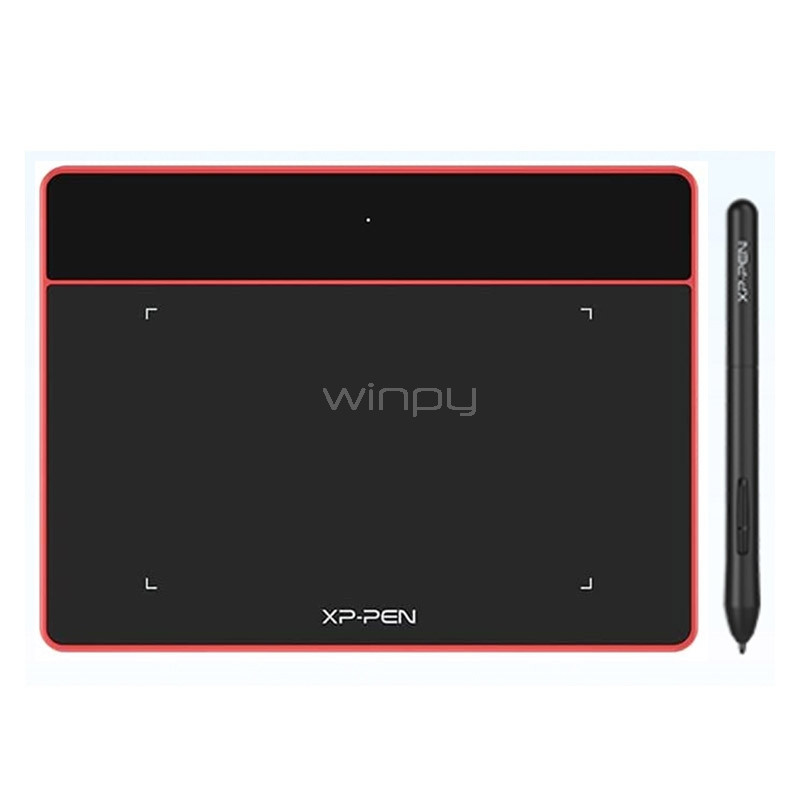 Tableta Digitalizadora XP-Pen Deco Fun S (USB-C, 5080lpi, 21x16cm, Rojo)