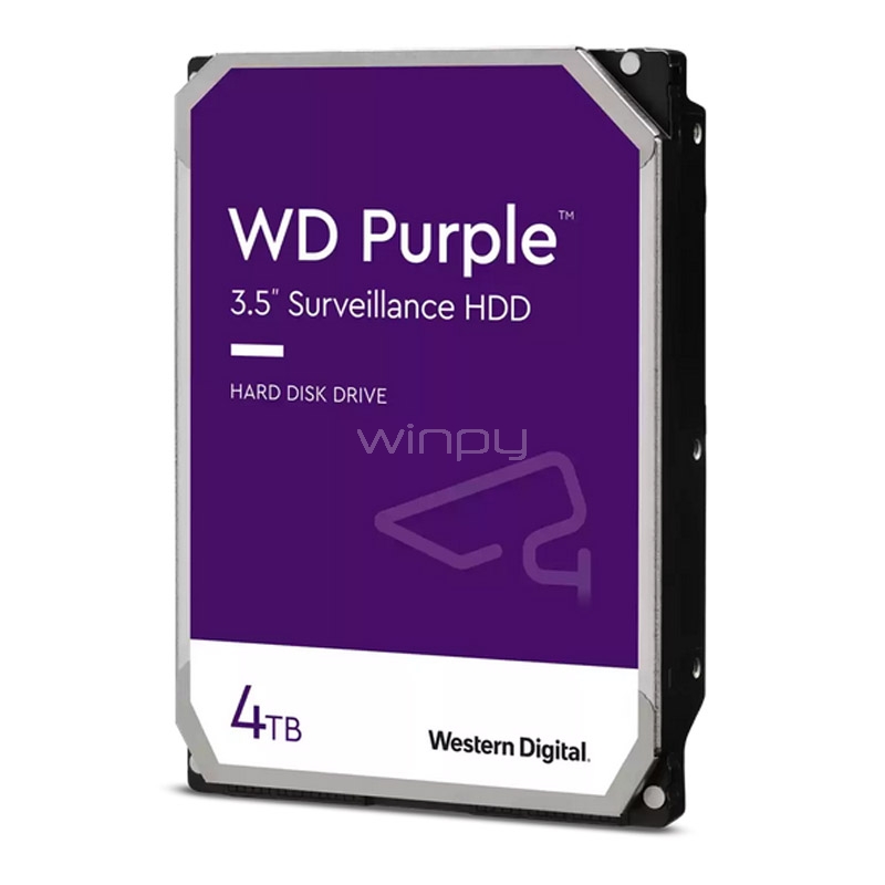 Disco Duro Western Digital Purple de 4TB (SATA, 5400rpm, Formato 3.5)