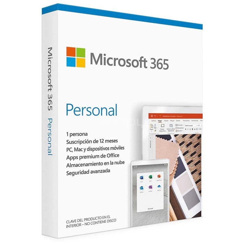 Licencia Microsoft Office 365 Personal (1 Usuario, 1 Año)