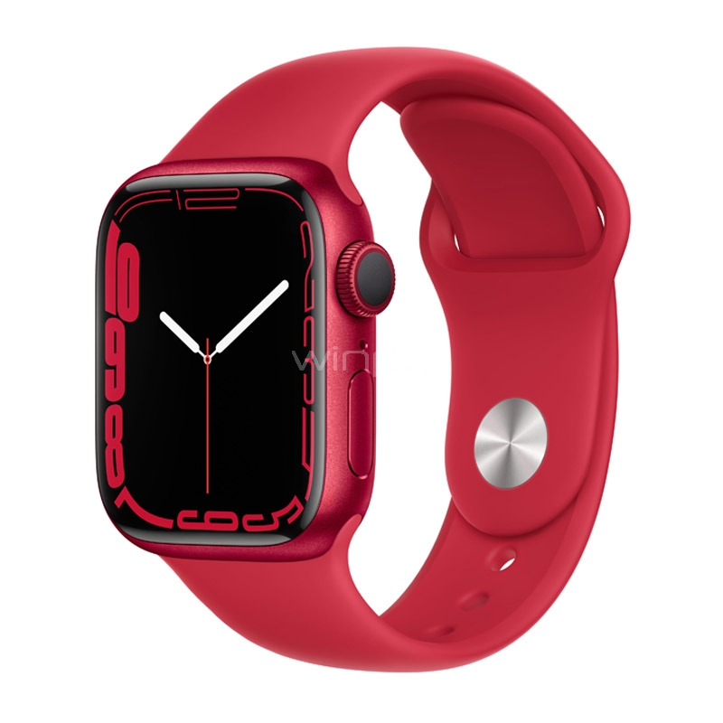 Apple Watch Series 7 de 41mm (GPS, Case Aluminio, Correa Deportiva Rojo)