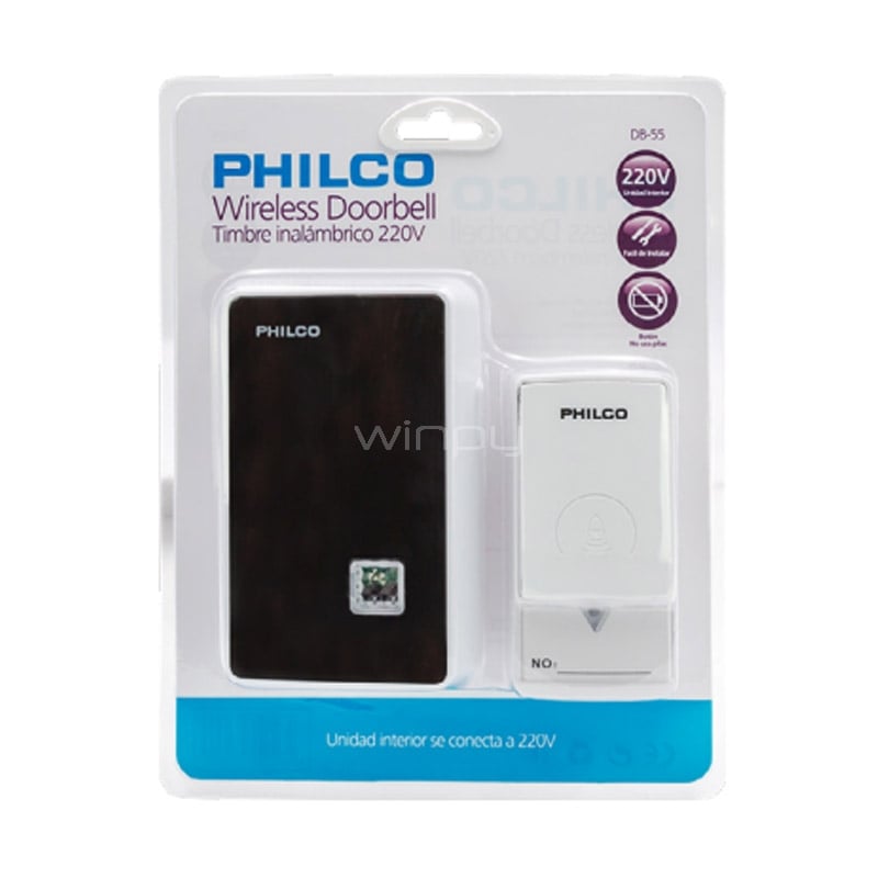 Timbre Inalámbrico Philco DB-55 20 melodías (220V, IP44)