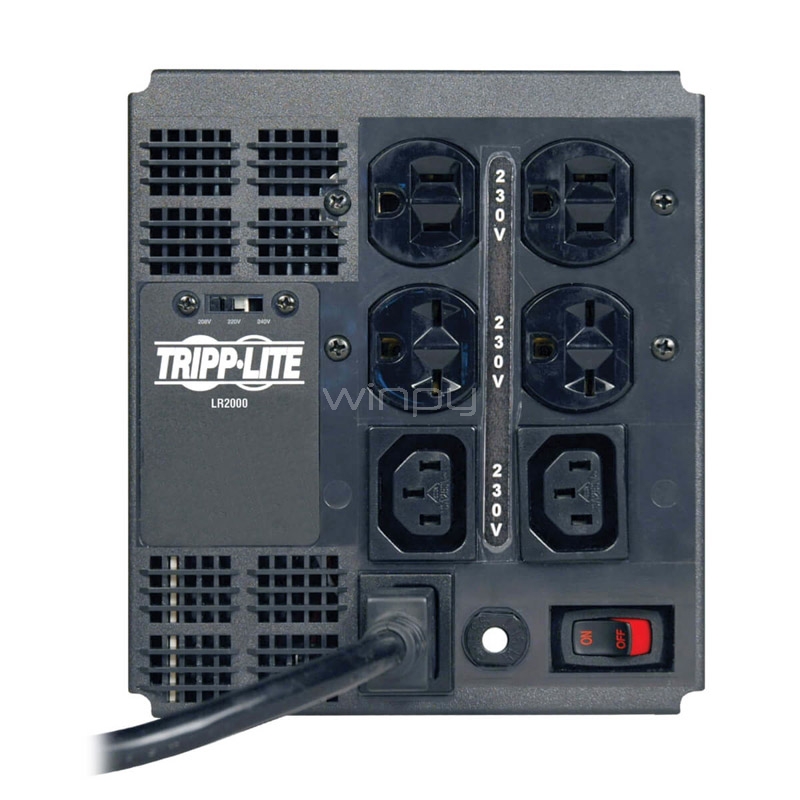 Regulador de voltaje Tripp Lite de 2000W (6 Salidas AC)
