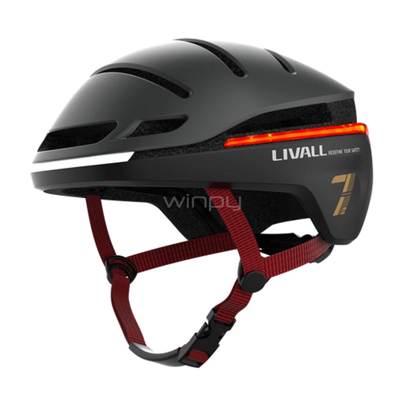 Casco Livall Evo21 Neo para Bicicleta/Scooter (Talla M, LED, Negro)