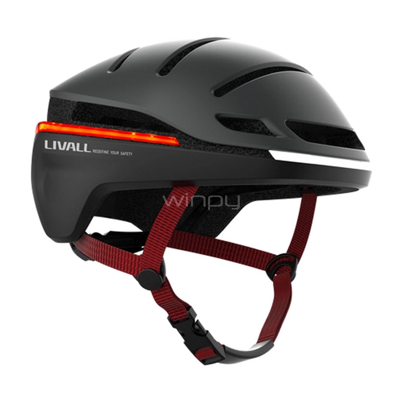Casco Livall Evo21 Neo para Bicicleta/Scooter (Talla M, LED, Negro)