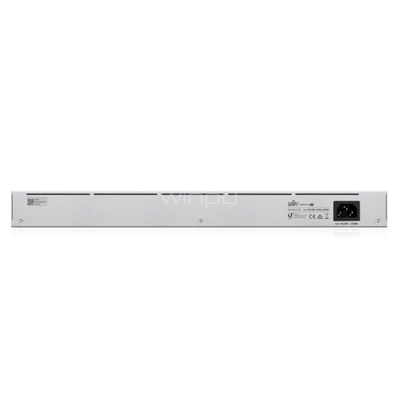 Switch Ubiquiti UniFi Switch USW-24-POE de 24 Puertos (802.3at PoE + RJ45, 52 Gbps, 1G SFP, 95W)