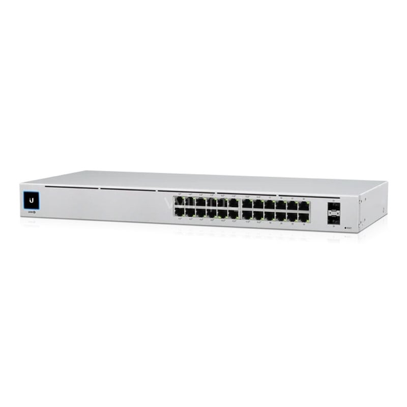 Switch Ubiquiti UniFi Switch USW-24-POE de 24 Puertos (802.3at PoE + RJ45, 52 Gbps, 1G SFP, 95W)