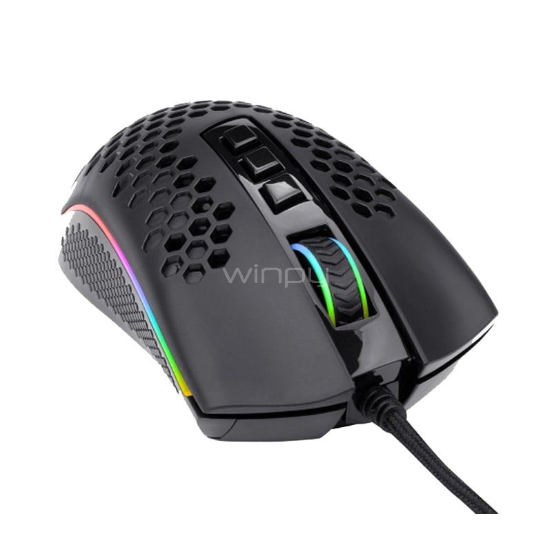 Mouse Gamer Redragon Storm RGB M988 (16.000dpi, Sensor Pixart 3389, Negro)