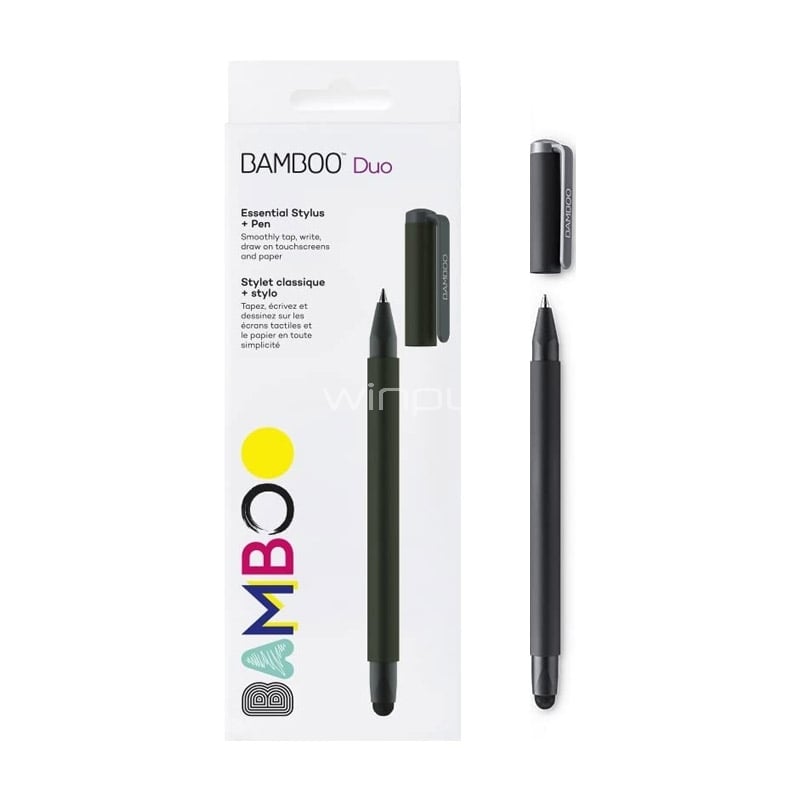 Lápiz Digital Wacom Bamboo Duo (4° Gen, Charcoal Gray)