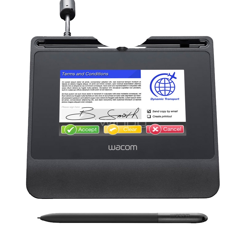 Tableta para Firma Wacom STU-540 de 5“ (VCP, Gris/Negro)