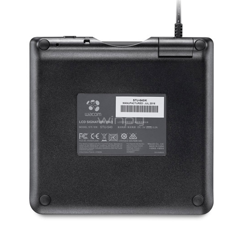 Tableta para Firma Wacom STU-540 de 5“ (VCP, Gris/Negro)