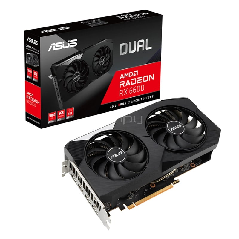 Tarjeta gráfica ASUS Dual Radeon RX 6600 de 8GB GDDR6