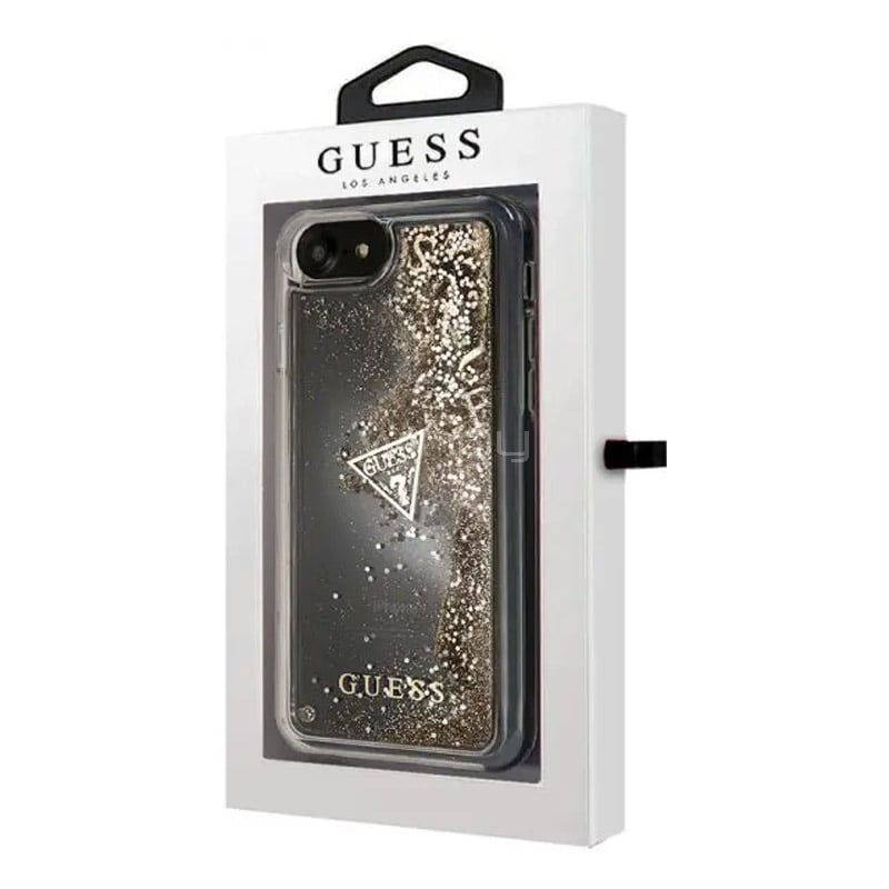 Funda Guess Gold Glitter para iPhone 7/8 (Trasparente, Dorado)