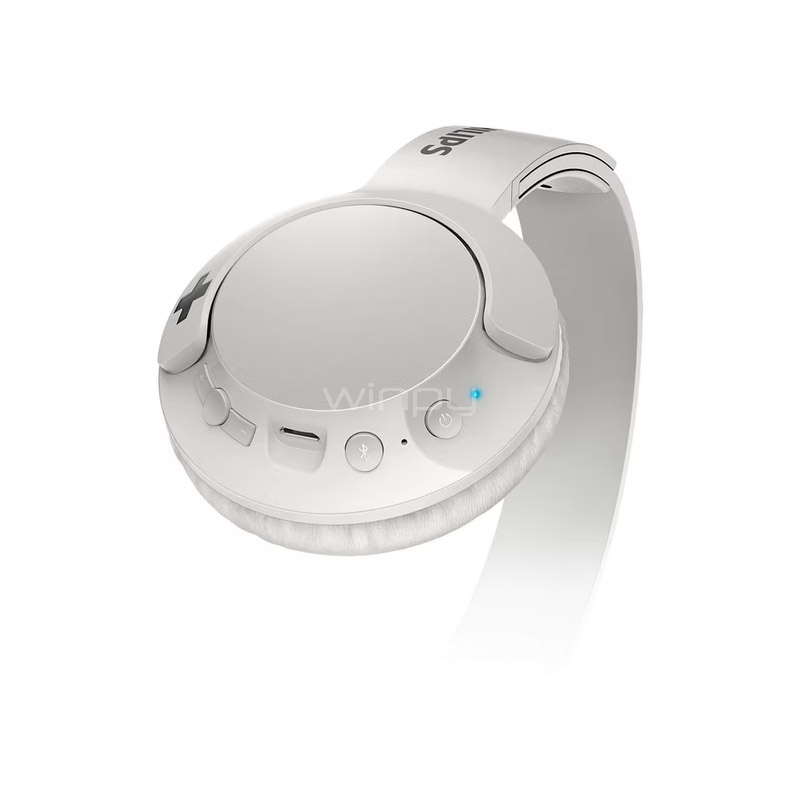 Audífonos Philips Bass+ SHB3075 (Bluetooth, Blanco)