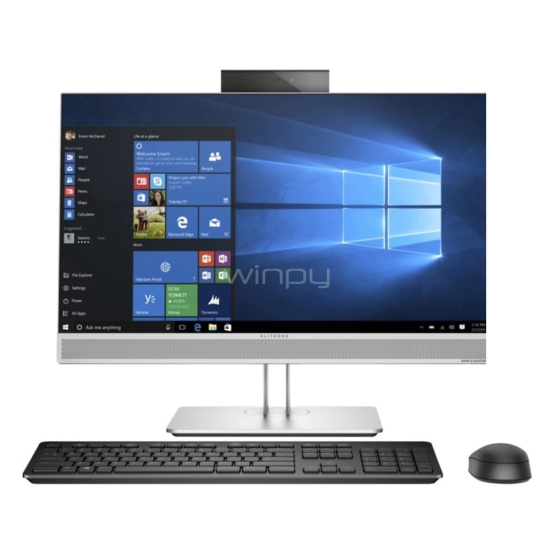 All in One HP EliteOne 800 G3 táctil de 23.8“ (i7-6700, 8GB RAM, 250GBSSD +1TB HDD, Win10 Pro)