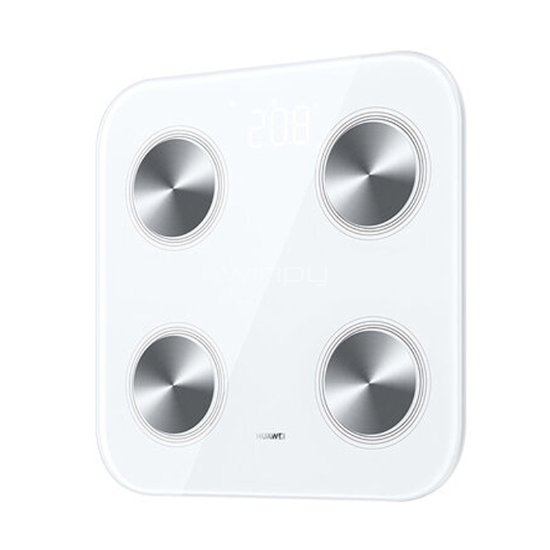 Balanza Pesa Inteligente Huawei Scale 3 con Vidrio Templado (Wi-Fi, Blanco/Transparente)