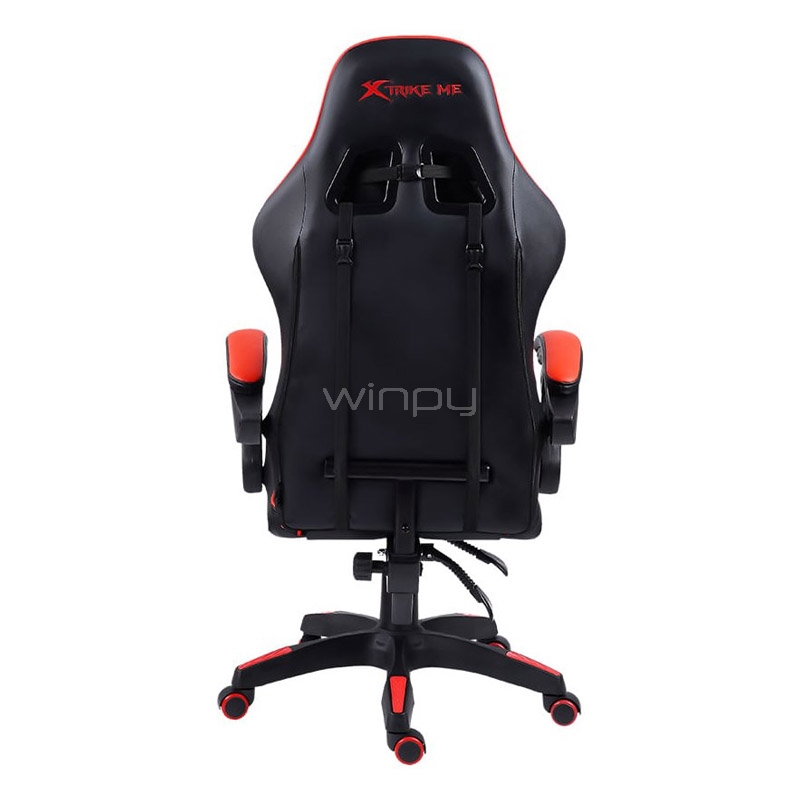 Silla Gamer XTRIKE ME GC-904RD (Ajustable, PU, hasta 135Kg, Negro/Rojo)