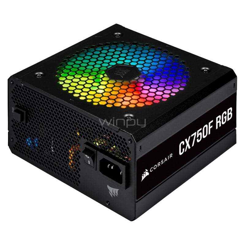 Fuente de Poder Corsair CX750F RGB de 750W (Certificada 80+ Bronze, Modular, ATX)
