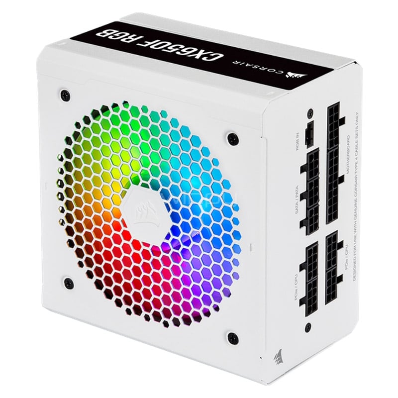 Fuente de Poder Corsair CX650F RGB White de 650W (Certificada 80+