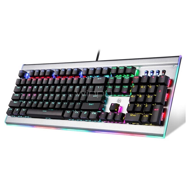 Teclado Mecánico Hp GK520 RGB (Black Switch, Anti-ghosting, N-key Rollover, Inglés)