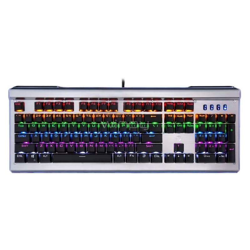 Teclado Mecánico Hp GK520 RGB (Black Switch, Anti-ghosting, N-key Rollover, Inglés)