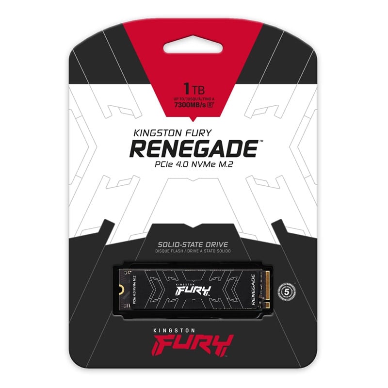 Unidad de estado sólido Kingston FURY Renegade de 1TB (PCIe 4.0, NVMe M.2)