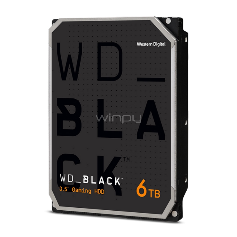 Disco Duro Wester Digital BLACK Gaming de 6TB (3.5“, SATA, 7200rpm, 128MB Caché)