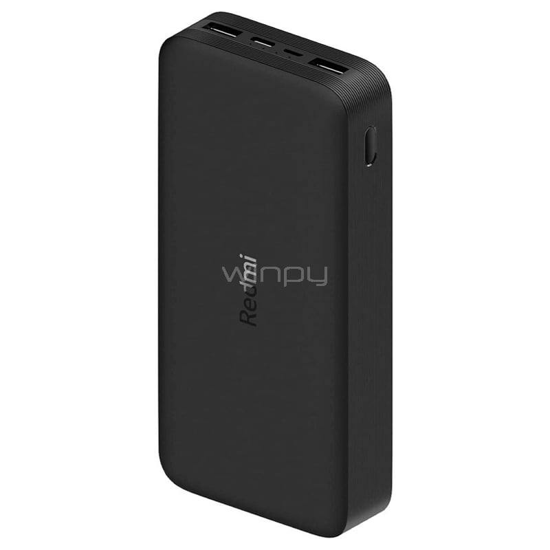 Batería Portátil Xiaomi Redmi de 20.000mAh (74Wh, 3.6A, Carga Rápida, Negro)