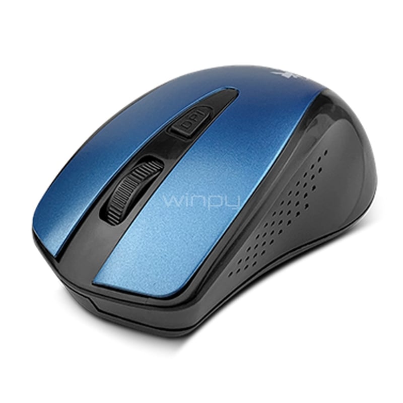 Mouse Xtech Malta Inalámbrico (4 botones, 1600dpi, Azul)
