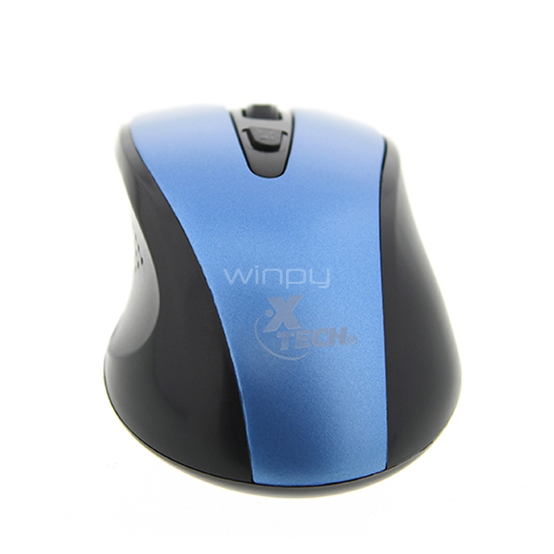 Mouse Xtech Malta Inalámbrico (4 botones, 1600dpi, Azul)