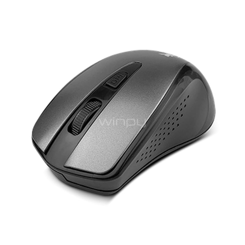 Mouse Xtech Malta Inalámbrico (4 botones, 1600dpi, Gris)