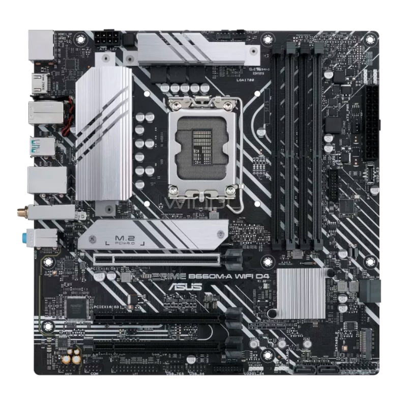 Placa Madre ASUS PRIME B660M-A WIFI D4 (LGA1700, DDR4 2133/5333MHz,M.2 x2, RGB, microATX)