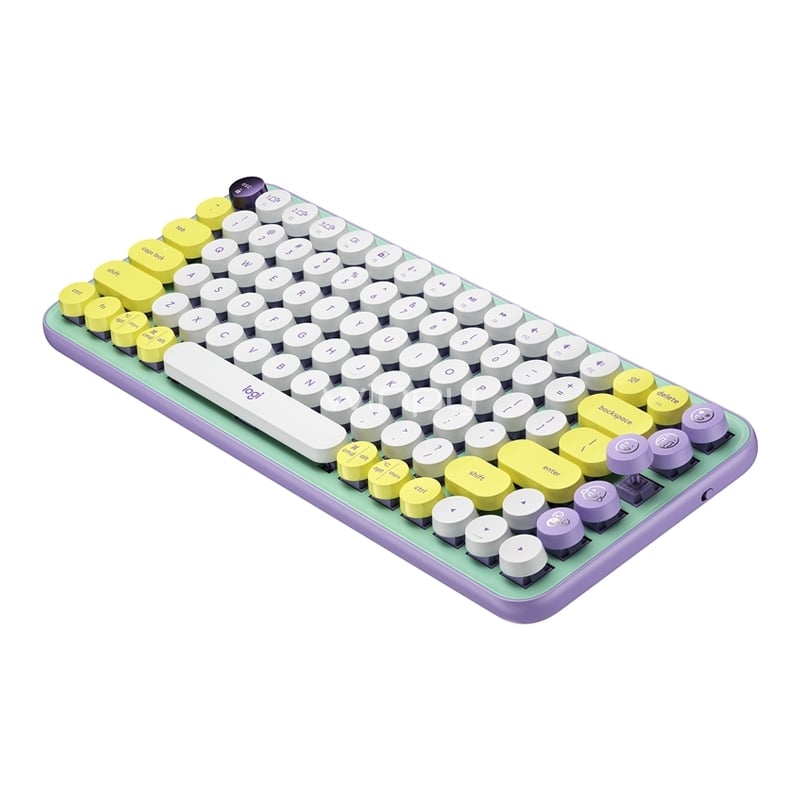 Teclado Mecánico Logitech POP Keys Wireless (Switch Brown Tactile, Bluetooth/Dongle USB, Inglés, Daydream)