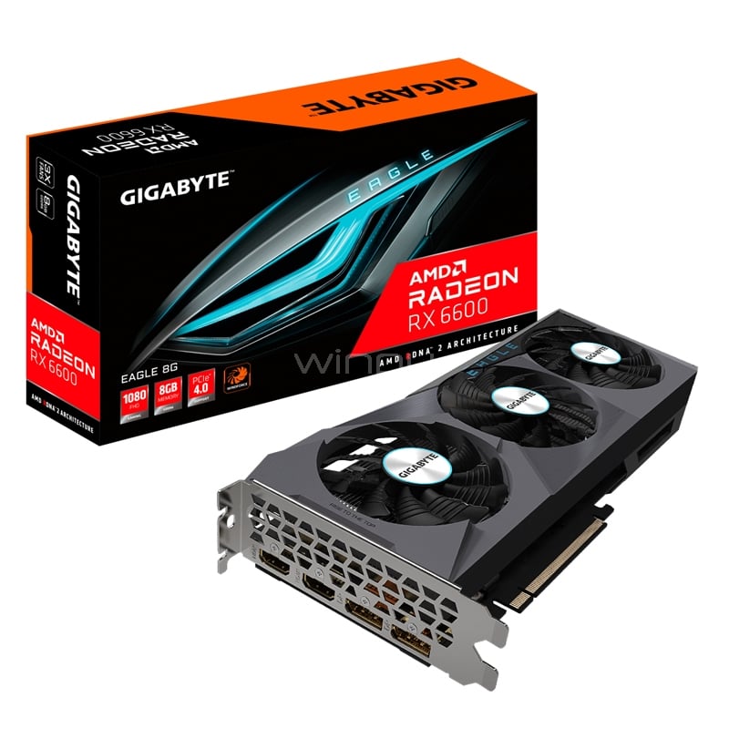 Tarjeta gráfica Gigabyte Radeon RX 6600 EAGLE de 8GB GDDR6