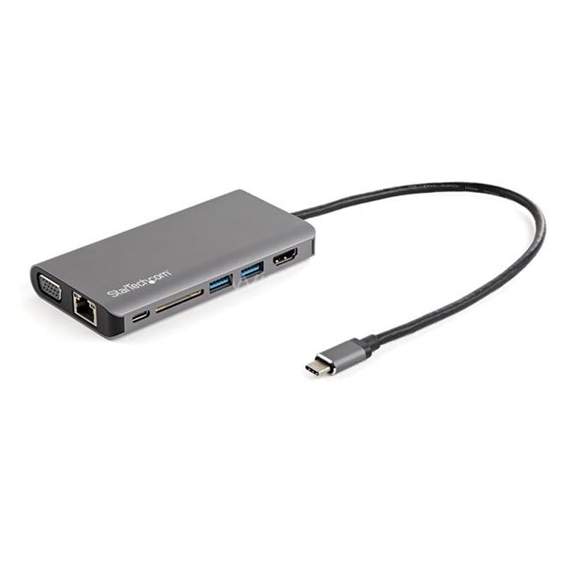 Adaptador Multipuerto HUB StarTech USB-C (HDMI, VGA, Ethernet USB-A, USB-C, SD slot)