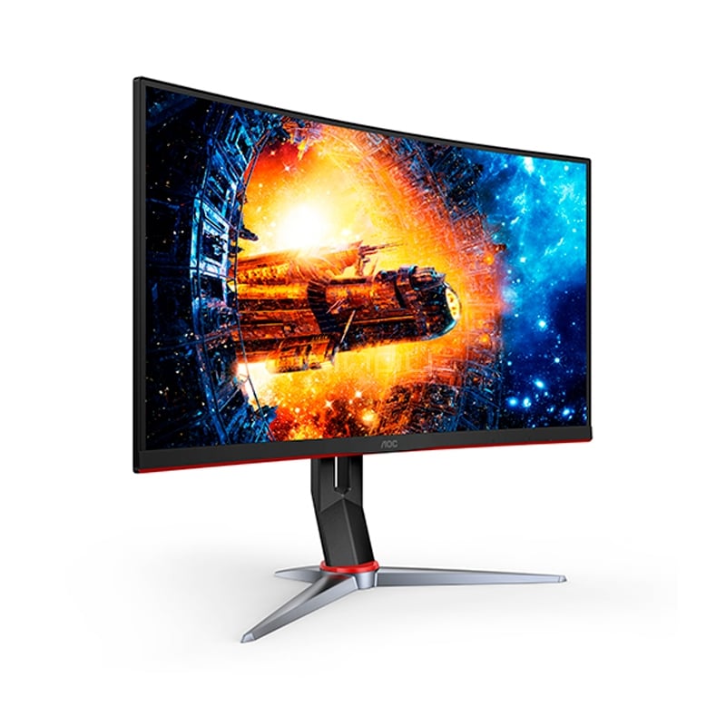 Monitor Gamer AOC C24G2 Curvo de 23.6“ (VA, Full HD, 165Hz, 1ms, D-Port+HDMI+VGA, Vesa)