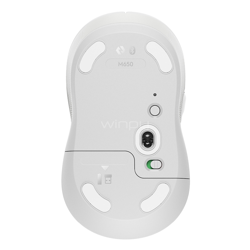 Mouse Logitech Signature M650 Wireless (2.000dpi, Bluetooth/Dongle USB, Blanco)