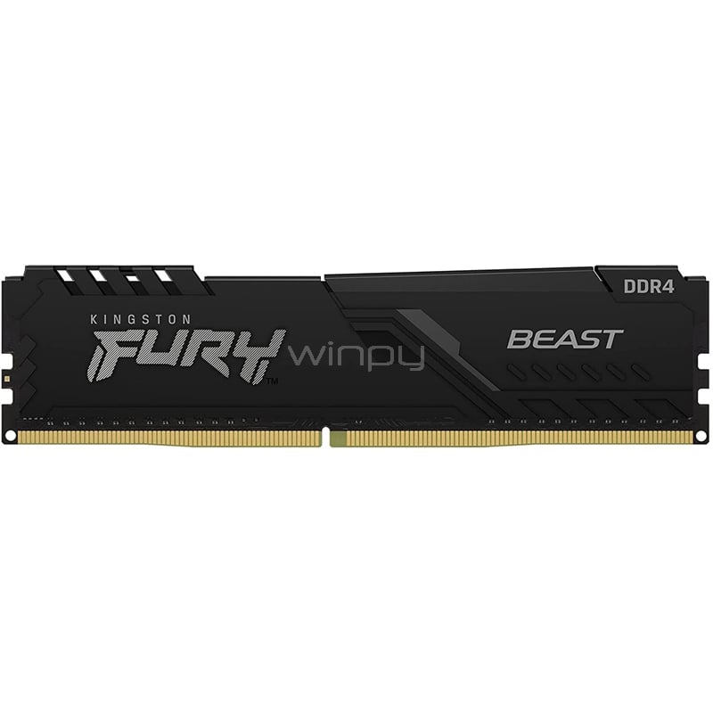 Memoria RAM Kingston Fury Beast de 16GB (DDR4, 3200MHz, CL16, DIMM)