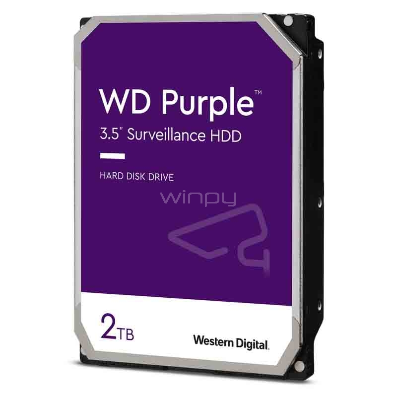 Disco Duro Western Digital Purple de 2 TB (3.5“, SATA, 5400rpm)