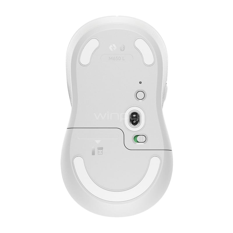 Mouse Logitech Signature M650L Wireless (2.000dpi, Bluetooth/Dongle USB, Blanco)