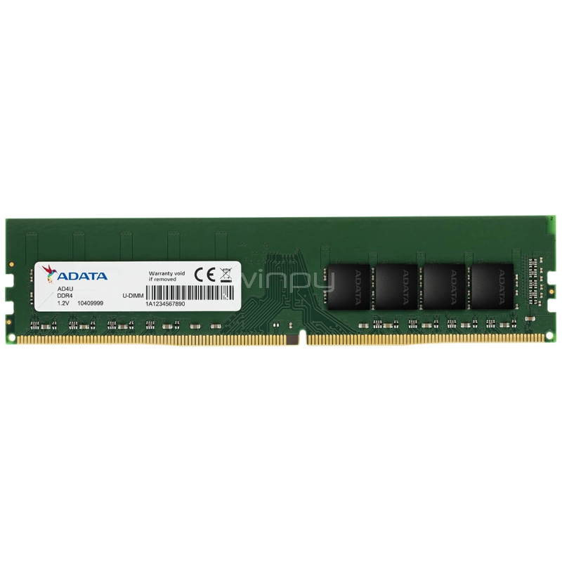 Memoria RAM ADATA de 4GB (DDR4, 2666MHz, CL19, U-DIMM)