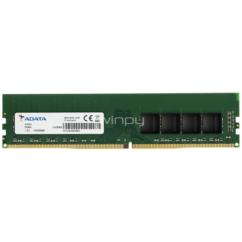 Memoria RAM ADATA 512X8 de 8GB (DDR4, 3200Mhz, CL22, U-DIMM)